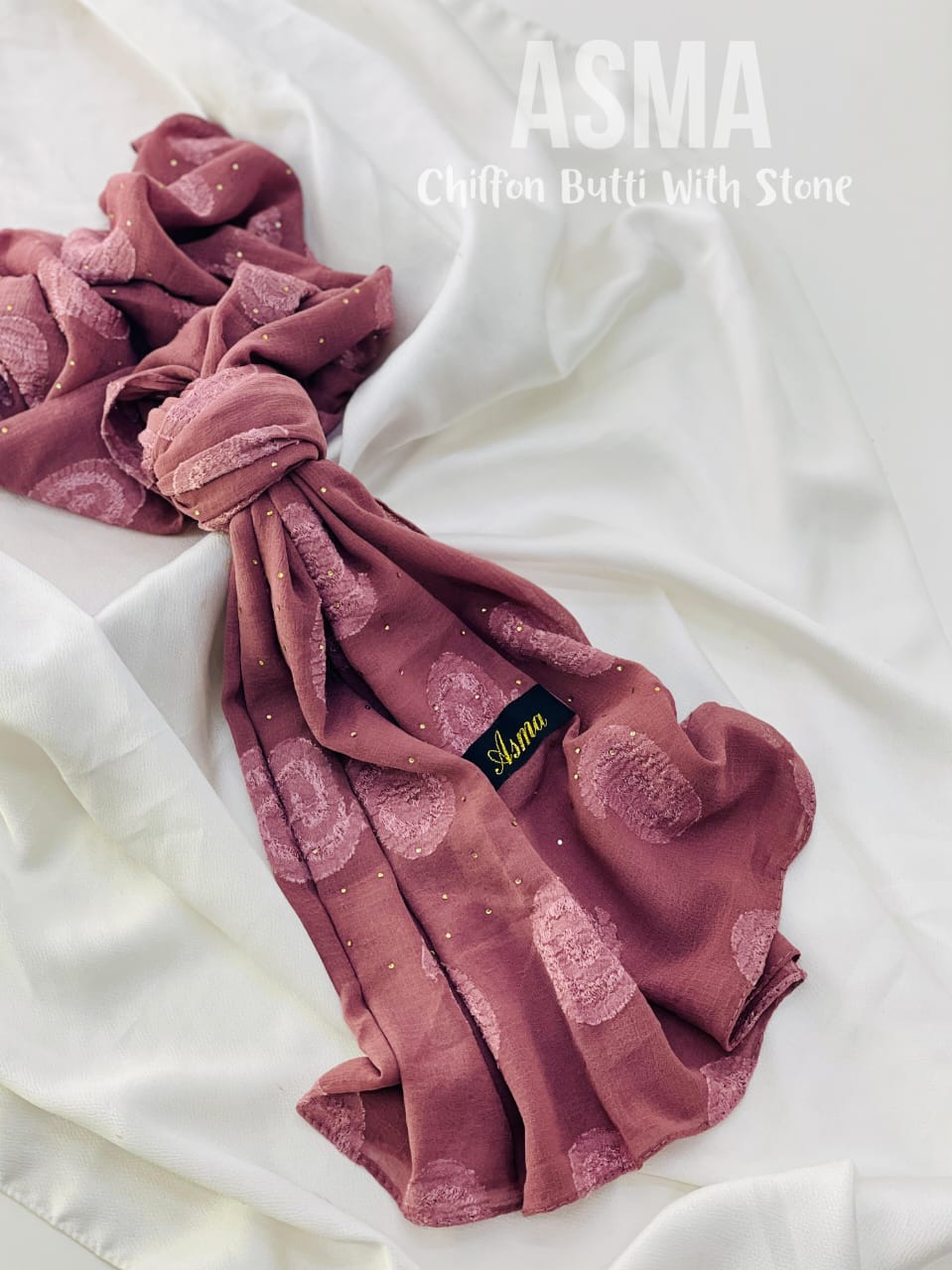 Premium Chiffon Butti With Stones Hijab Premium Chiffon Butti With Stones Hijab