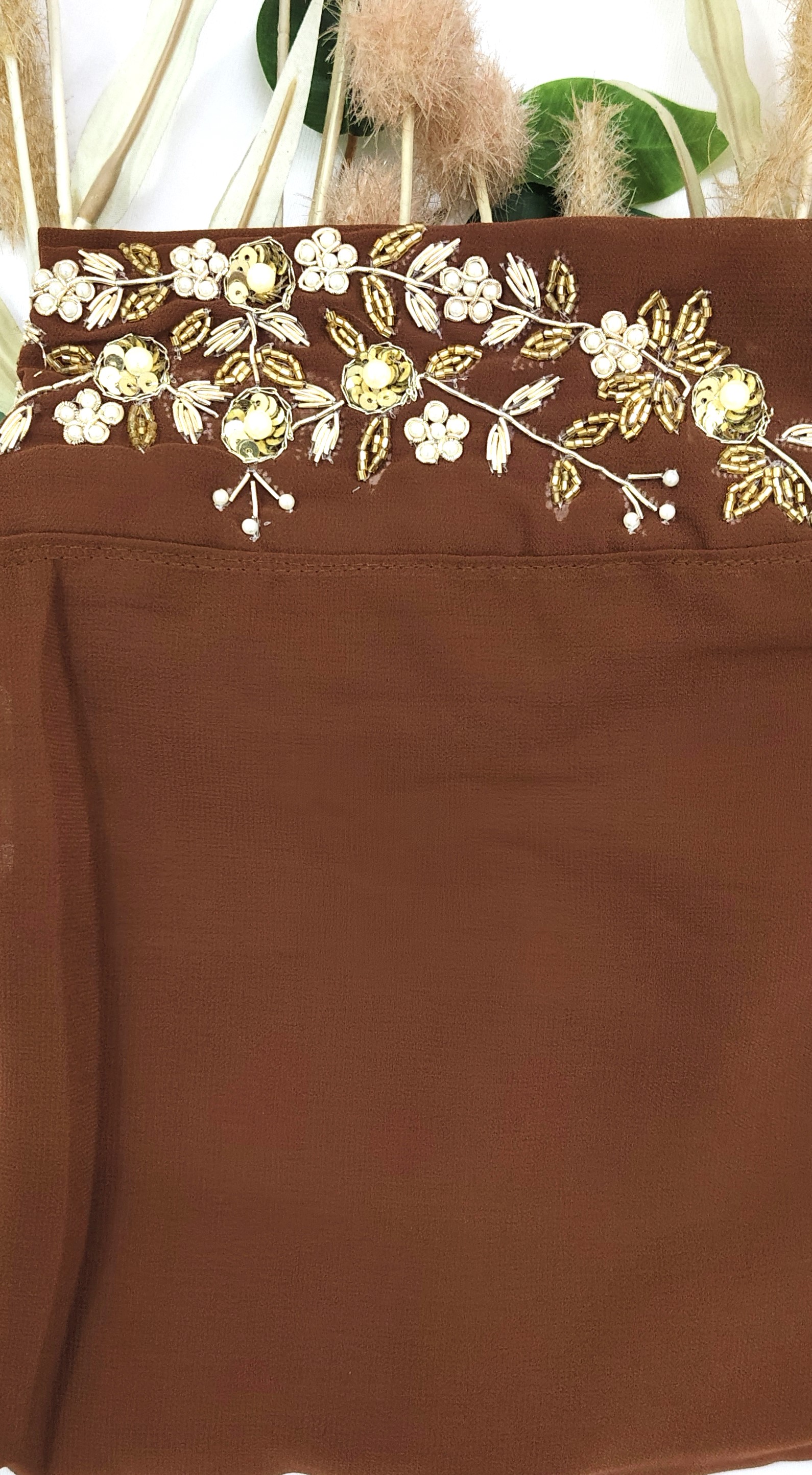 Heavy Chiffon Instant Hijab with Zardosi Handwork Bridal Wear Heavy Chiffon Instant Hijab with Zardosi Handwork Bridal Wear