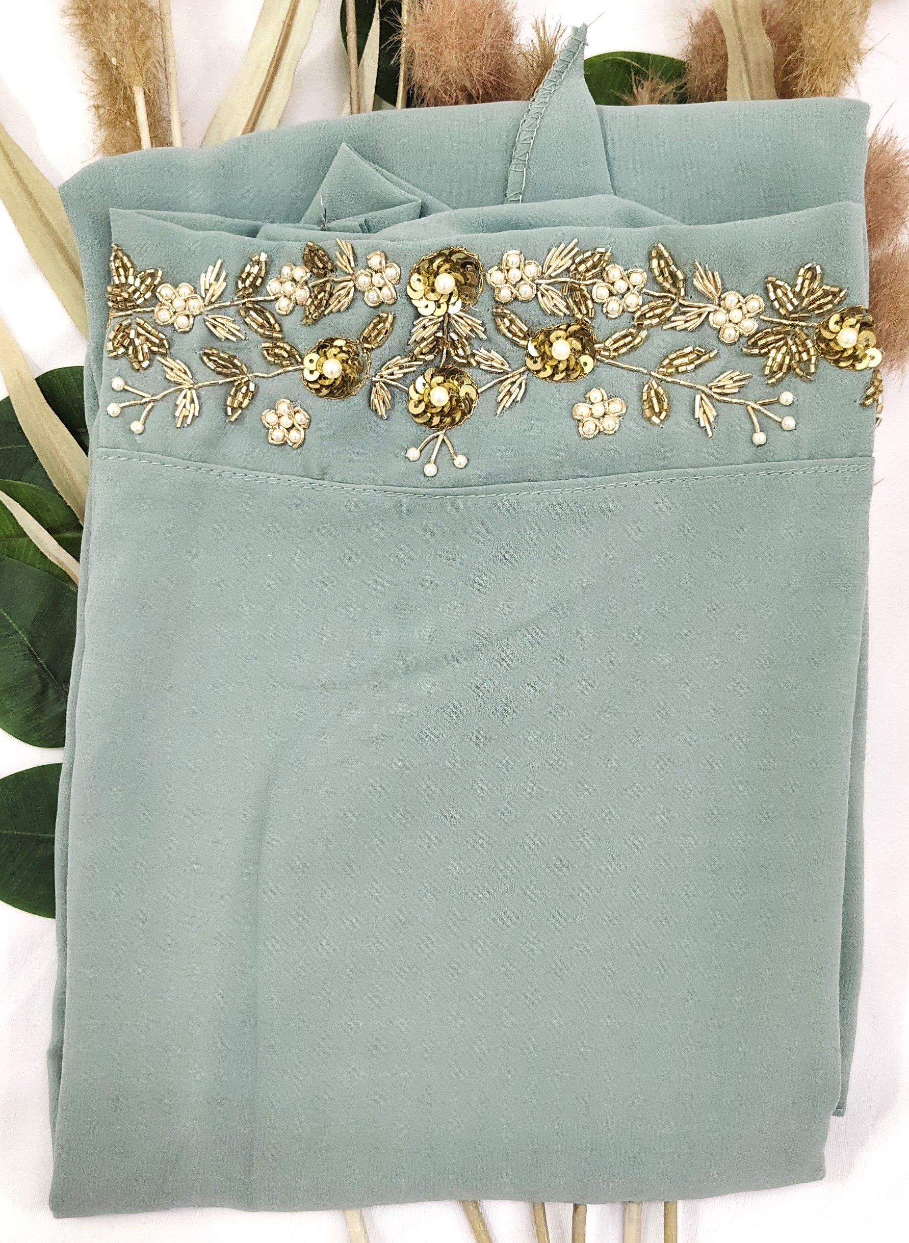 Heavy Chiffon Instant Hijab with Zardosi Handwork Bridal Wear Heavy Chiffon Instant Hijab with Zardosi Handwork Bridal Wear