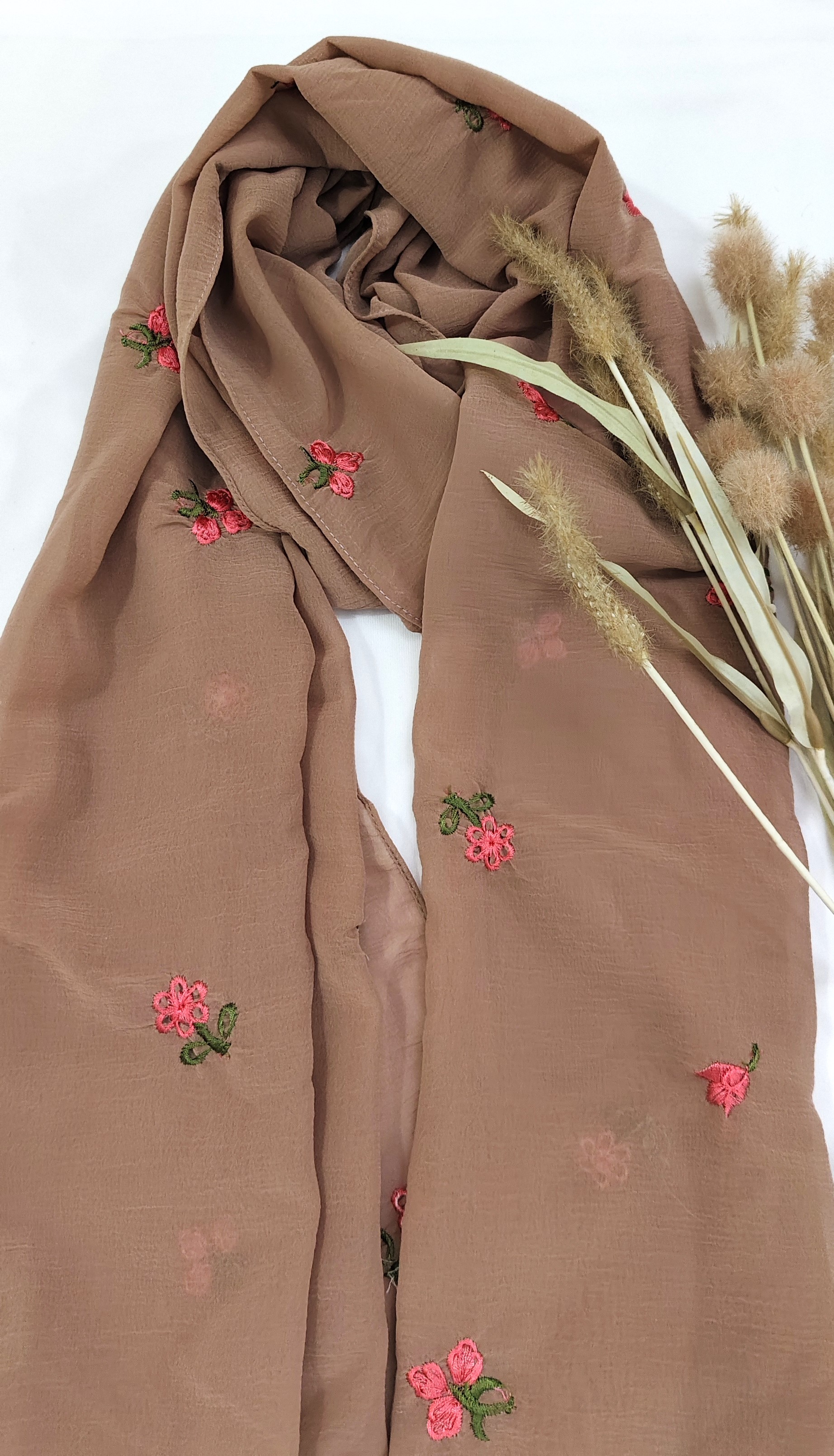 Crinkle Cotton With Flowers Crinkle Cotton With Flowers