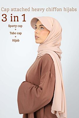 IMPORTED INSTANT 3 IN 1 HEAVY CHIFFON HIJAB WITH SPOTY CAP IMPORTED INSTANT 3 IN 1 HEAVY CHIFFON HIJAB WITH SPOTY CAP