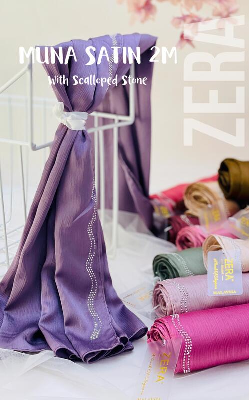 Premium Malaysian Munna Satin With Scalloped stone Premium Malaysian Munna Satin With Scalloped stone