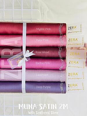 Premium Malaysian Munna Satin With Scalloped stone Premium Malaysian Munna Satin With Scalloped stone