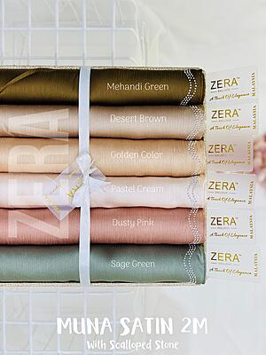 Premium Malaysian Munna Satin With Scalloped stone Premium Malaysian Munna Satin With Scalloped stone