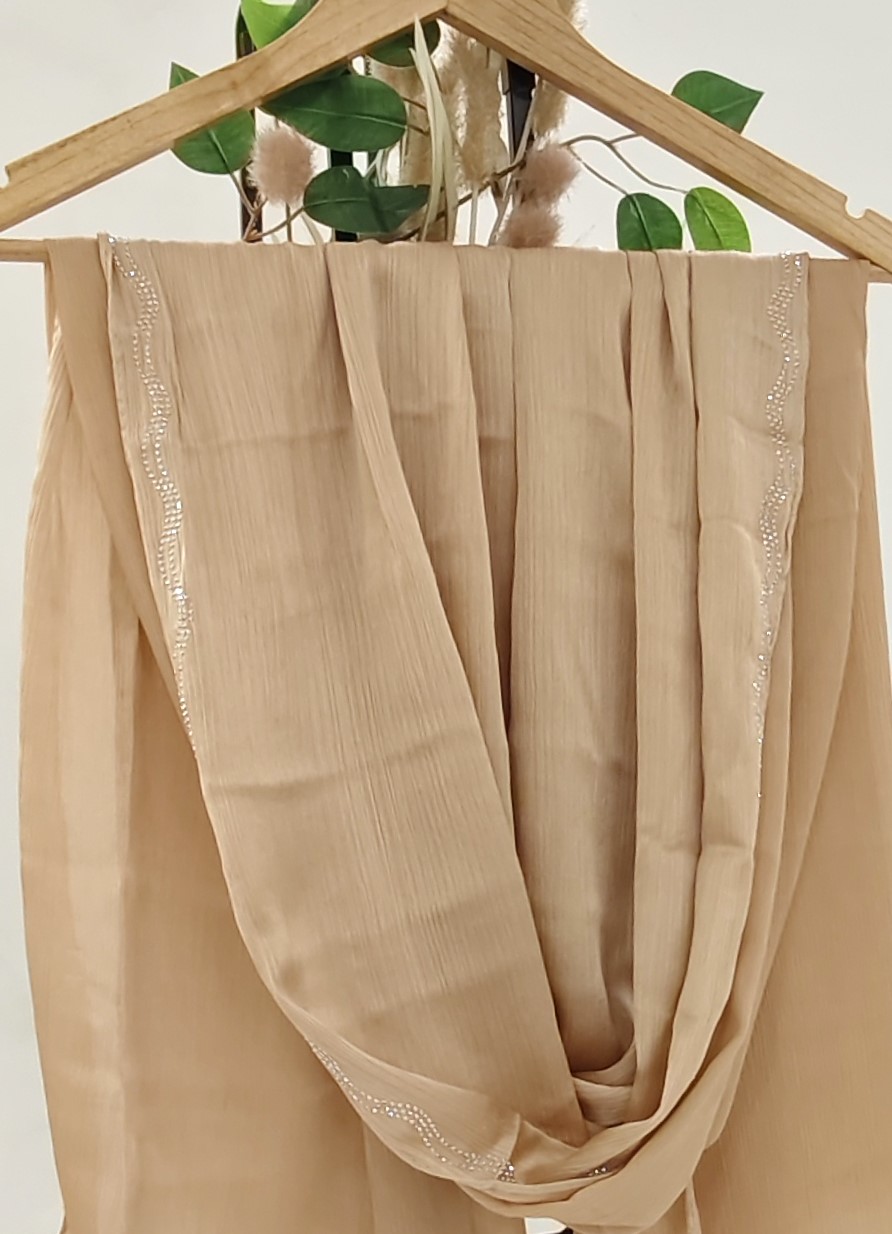 Premium Malaysian Munna Satin With Scalloped stone Premium Malaysian Munna Satin With Scalloped stone