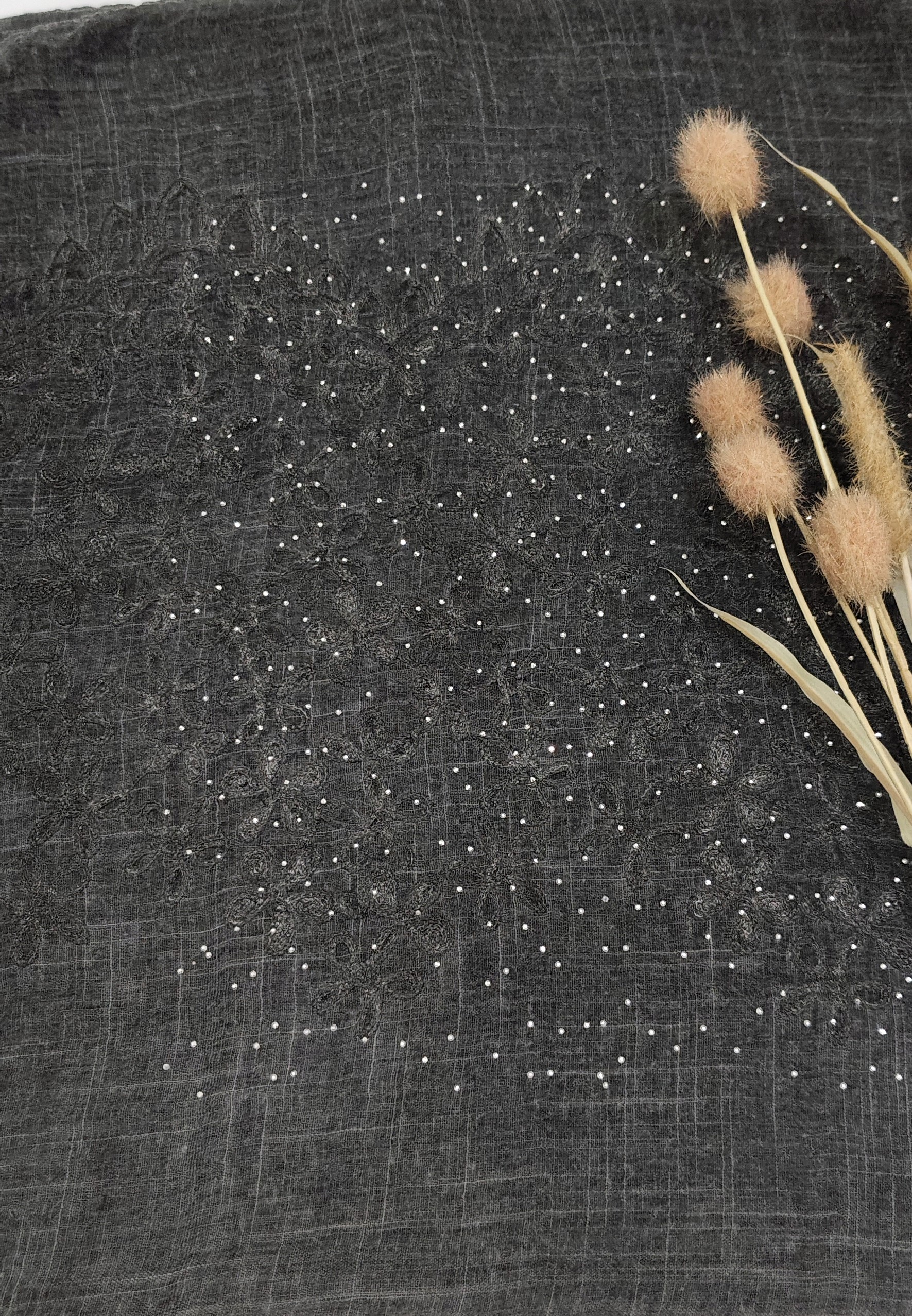 Premium Soft Cotton Embroidery with Crystal Stone Premium Soft Cotton Embroidery with Crystal Stone