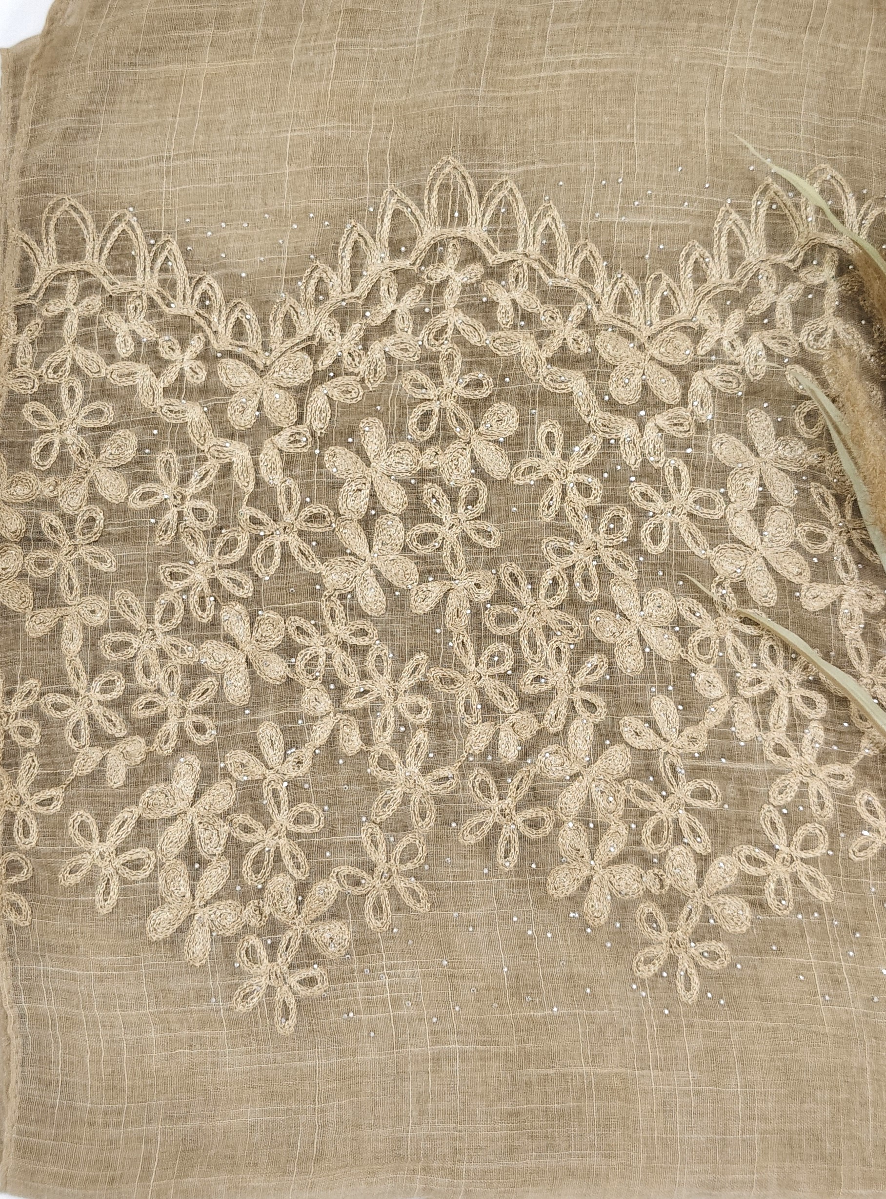 Premium Soft Cotton Embroidery with Crystal Stone Premium Soft Cotton Embroidery with Crystal Stone