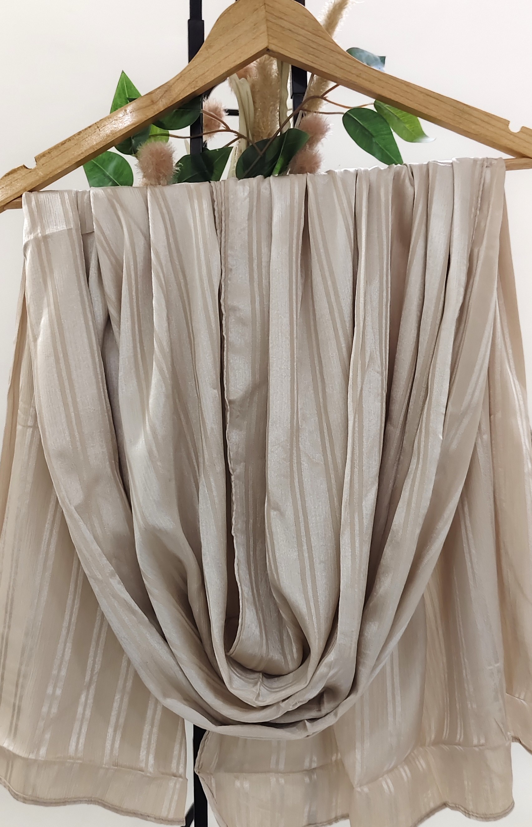 Premium Turkish Self Stripped Muna Satin Hijab Premium Turkish Self Stripped Muna Satin Hijab