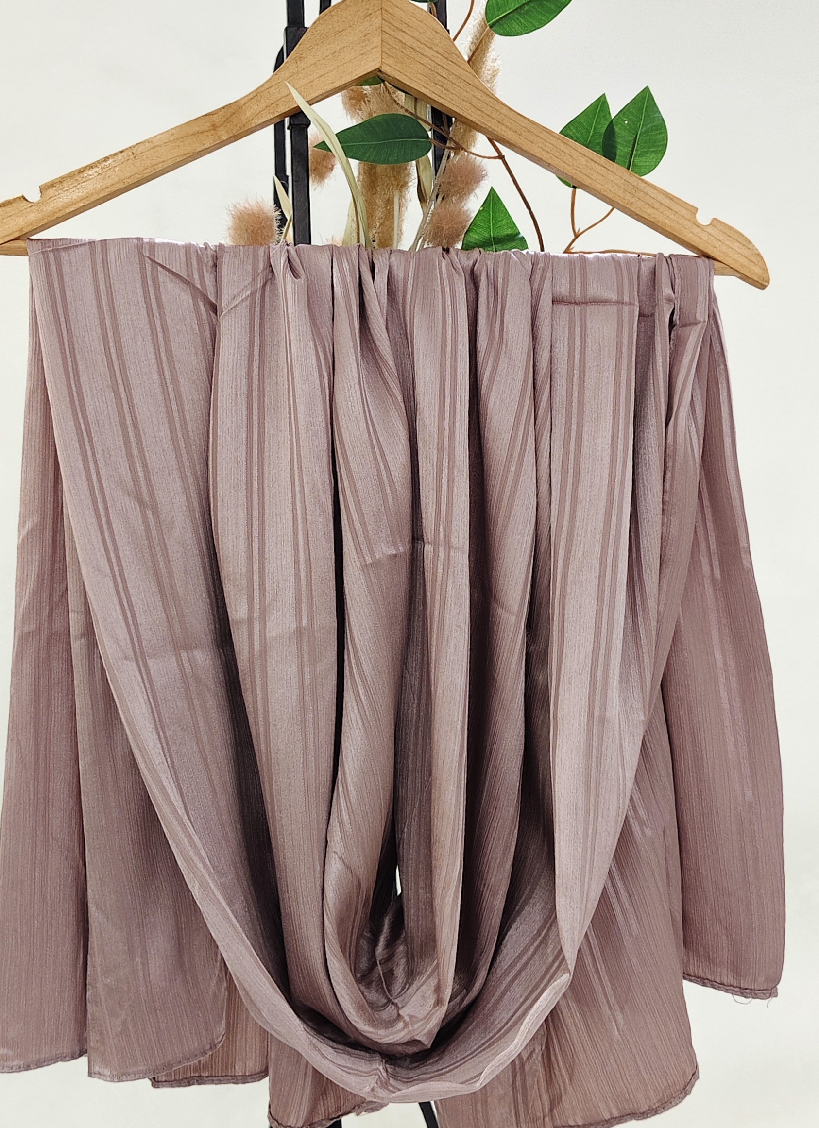 Premium Turkish Self Stripped Muna Satin Hijab Premium Turkish Self Stripped Muna Satin Hijab